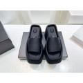 Zapatillas de plataforma con chanclas de cuña de cabeza cuadrada personalizada